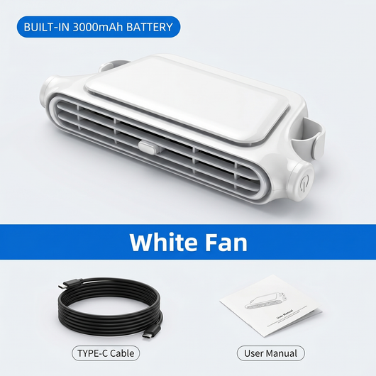 NOVAIRE™ Headrest Car Cooling Fan | USB & 3000mAh, 3 Speeds