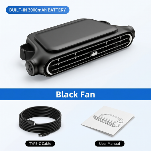 NOVAIRE™ Headrest Car Cooling Fan | USB & 3000mAh, 3 Speeds